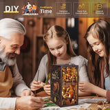 DIY Dollhouse Booknook Kit - Boohelf Insert Decor Alley. Book Nook Kits for Adults. Bookends Model - Wander Library.