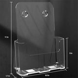 8.5 x 11 Stand Acrylic Brochure Holders Clear Flyer Holder Display Stand, 2 Packs