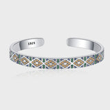Diamond Inlaid Exotic Style Retro Heavy Industry Bracelet
