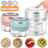 Mini Electric Garlic Grinder Chili Vegetable Chopper 100/250ML Wireless Portable Mixer hine Crusher Kitchen Blender