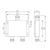 High quality microstrip power divider 1 / 2 698-2700mh mobile phone signal amplifier multi branch connector