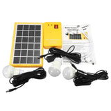 Emergency Lighting 2pcs/3pcs LED Bulbs with Solar Power Panel Generator Kit USB Charger FM Radio Camping Outdpper Home System