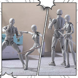 4 Sets Action Figures Body Artists PVC Model Drawing Mannequin Figure