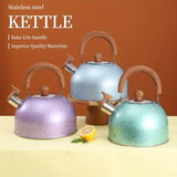 1pc Whistle Tea Kettle For Stove Top, 2L/3L Stainless Steel Large Capacity For Boiling Water And Making Coffee, Suitable