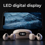 2023 Sport Earphones Headphones TWS Wireless Bluetooth 5.3 Ear Hook Earbuds Headset with Mic Clip Type Digital Display Game New