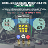 Set Gauges Hvac and AC Recharge Kit Refrigeration Digital Manifold Gauge Meter r134A