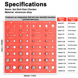 Nut Bolt Checker Set 28 Identifier Gauge Inch Metric Precise Screw Size and Thread Measuring Tools