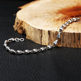 925 Sterling Silver Fashion Trendy Jewelry Vintage Thai Silver Skull Bracelet Personality Female Student Thin Chain