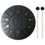 6 Inch 11 Notes Steel Tongue with Bag Music Book Drum Mallets Percussion Instruments for Yoga Meditation Unique Gift