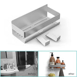 Without Drilling Basket Shower Shelf Stainless Steel Bathroom With Hook Is Removable