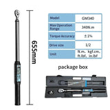 1/2" 3/8" Digital Professional Adjustable Wrench Data Save Bike Car Bicycle Repair Torque Tool Key
