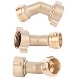 Garden Connector 3/4inch 45 Degree Solid Brass Fittings Hose Adapter for RV Freshwater Intake Outdoor Water Conntection