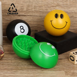 Circular Billiard Ball Tobacco Grass Grinder 55mm 2-layer Plastic Spice Herbal Crusher for Grinding Dry Herb Smoking Accessories