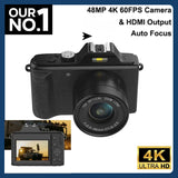 New 48 Megapixel 4K High-definition Entry-level 6X Optical Zoom Camera, Home Travel Digital Cam