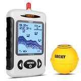menu Russian Menu Wireless Sonar Portable Fish Finder Sensor Echo Sounder Alarm River Lake Sea Bed Live 135ft/45M