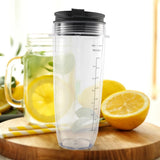 32-Ounce Cup with Sealed Lid Ninja Replacement Parts Accessories for Auto-IQ 1000W and Dual Blender