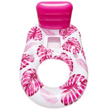Iatable ats at Lounger with Cup Holder Water ating Recer Sea Swimming Ring Pool Party Toy Lounge Bed