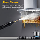 2600W High Temperature Steam Cleaner - Sterilization Pressure Jet Washer for Home, Car, Kitchen & Air Conditioner. Removes Grime and Grease