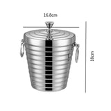 Metal Ice Champagne Cooler Bucket - For Camping, Picnic & Cocktails