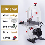 220V 350W 8 Inch Band Woodworking hine Electric Desktop Wire Jig Wood Saw Small Household