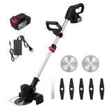 21V Brushless Grass Cordless Eater Wacker Edger Lawn with Screen Electric Weed Trimmer Tool