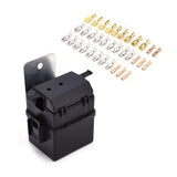 12V 8-Way Car Auto Box With 2 Vehicle Blade Fuse Blocks Kits Automobile Relay Safety Wire