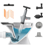 Plunger Unblocker High Pressure Air Drain Blaster Cleaner Powerful Manual Pneumatic Dredge Equipment Clogged Pipe