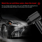 130000RPM Turbo Fan Electric Dust Removal Jet Dry Blower - Cordless Compressed Air Duster for Home and Cars, Rechargeable