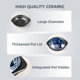 1pc Ceramic Stew Pot Casserole Dish Clay Cooking Shallow Pot, Hot Pot Soup Pot Traditional Rice Cooking Pot Terracotta Pot