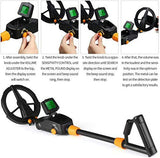 MD-1008A Metal Underground Depth Search Finder - Gold Detector Treasure Detecting Pinpointer with Waterproof Coil