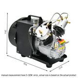 4500Psi Double Cylinder PCP Air Compressor High Pressure Pump 0-40MPA  2800r/min for Airgun Rifle Filling Tank Diving 220V 2200W
