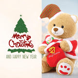 Santa Claus Snowman Elk Soft Plush Toys, 24"(Red Coat, Hat) MaLan Christmas Teddy Bear Stuffed Animal
