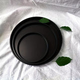 3pcs Black Round Bathroom Tray, Bathroom Supplies Serving Tray, Multifunctional Vanity Tray, Countertop Organizer Tray For Perfume Dresser Jewelry Candle, Coffee Table Decorative Tray