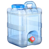 7.5/10/15L Large Capacity Pure Buckets Container With Faucet Portable Driving Tan Emergency Water Storage