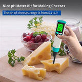 ATC Tester, Waterproof Digital Food PH Meter with High Accuracy PH/Temperature Probe