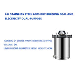 Stainless steel pressure steam sterilizer sterilization pot portable laboratory 12L18L24L