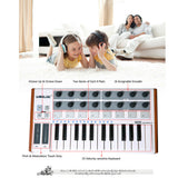 Worlde Midi Controller Keyboard Musical Instrument Digital Piano 25 Note Velocity-Sensi Keyboard Midi Keyboard Controller