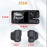 1080P Dash Cam 3Channel Front Rear Inside Camera WiFi Driving Video Recorder Loop Recording 24H Parking Monitor Car DVR
