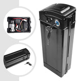 Secure Bike Battery Box Ebike Holder Case, Large Capacity, Perfect for Electric Vehicles, Black PVC Material