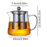 1 Set, Teapot Set, Thickened Glass Teapot, Heat-resistant Flower Teapot, Tea Infuser, Stainless Steel Filter Teapot, Tea Set