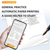 Wireless Inkless A4 Thermal Paper Printer - Ideal for Office, Car, Home, and Travel.