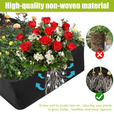 Fabric Raised 8 Grids Garden Plant Grow Bags Reusable Felt Planting Bed Rectangle for Growing Herbs wers Vegetable