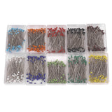 1000 Pieces Sewing 38Mm Glass Ball Head Pins For Dressmaking Jewelry Components Flower Decoration With Transparent Cases, 1