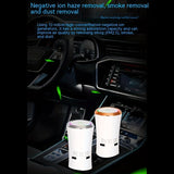 1pc Car Negative Ion Air Purifier Air Deodorizer Small Office Home Odor Removal Deodorant Machine Negative Ion Purifier Car Air