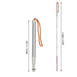 Cane 1.28m Bd Walking Stick Metal Portable Shockproof Lightweight Anti Slip for Visually Impaired People