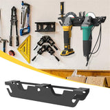 Grinder Holder 2 Bay Multipurpose with Cord Hanger Wall Mount Bracket for Angle Grinders Garage Worpace Wrenches Cutters