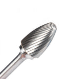 6mm F Type Head Tungsten Carbide Rotary File Tool Drill Milg Carving Bit Tools Point Burr Die Grinder Abrasive for Metal Wood