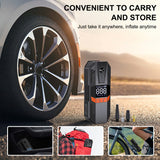 150PSI Iator Mini Electric Tire with LED Light Cordless Air Compressor Quick Iation Pump for Motorcycle Ball Car