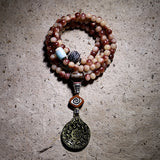 Original Ecological Bloody Natural Camel Bone Bracelet Tibetan Buddhist Beads 108 Pcs
