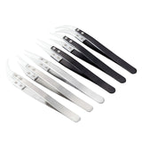 3PCS/Set Ceramic Straight Tip Electronic Soldering Tweezers Anti-Static Reverse Acid Resistant Precision Chuck Ceramic Tweezers